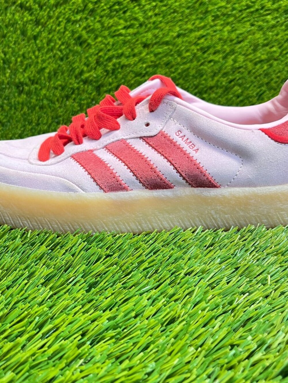 Adidas Sambae Womens Size 7.5 Clear Pink Athletic Skateboard Shoes Sneakers - Picture 3 of 10